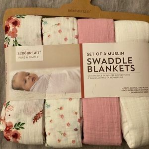 Pack if 4 muslin baby blankets, new